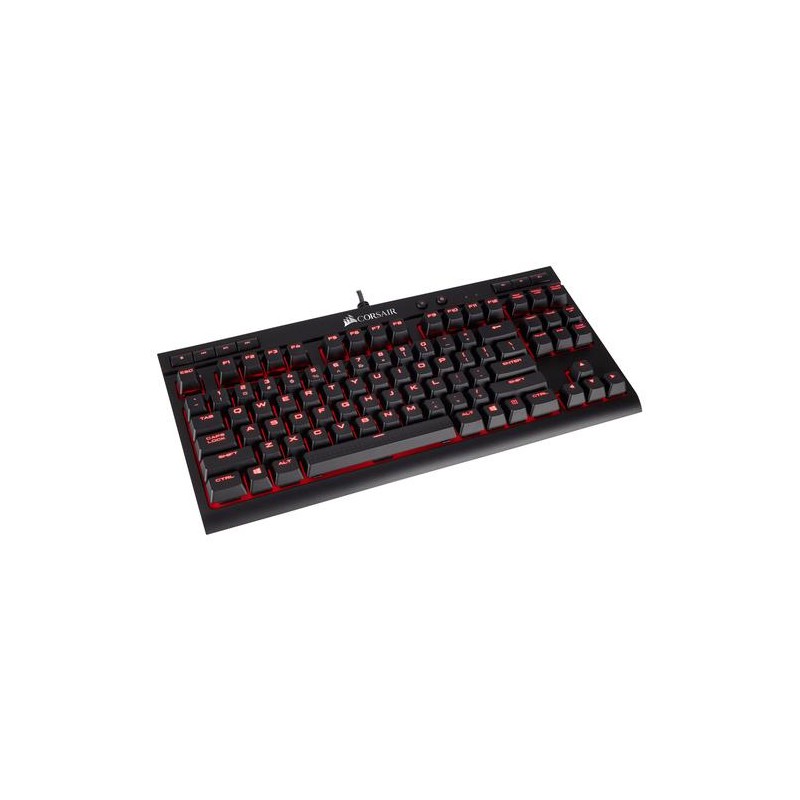 Corsair K63 toetsenbord USB AZERTY Belgisch Zwart - ROOD