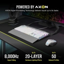 Corsair K70 PRO RGB Optical-Mechanical with PBT DOUBLE SHOT PRO Keycaps — White (BE)