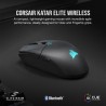 Corsair KATAR ELITE Wireless muis Rechtshandig RF Wireless + Bluetooth + USB Type-A Optisch 26000 DPI