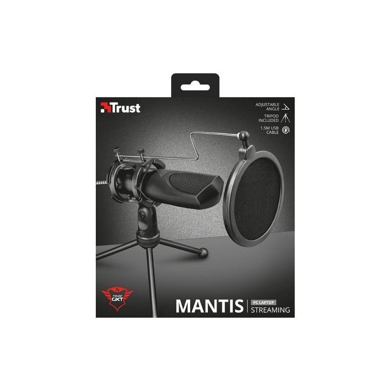 Trust GXT 232 Mantis Microfoon - Gaming & Streaming - USB - Zwart