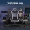 Corsair T3 RUSH Fabric Gaming Chair - Charcoal