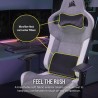 Corsair T3 RUSH Fabric Gaming Chair - Grey/White