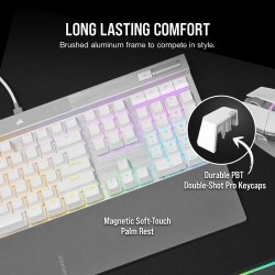 Corsair K70 Pro - Optical Mechanical RGB Toetsenbord White - BE