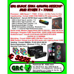 BIG BLACK SHILL GAMING Desktop AMD 7700X - RTX 4070 Super