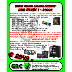 BLACK DEMON GAMING Desktop - AMD Ryzen 7 - 9700X - RTX 5070