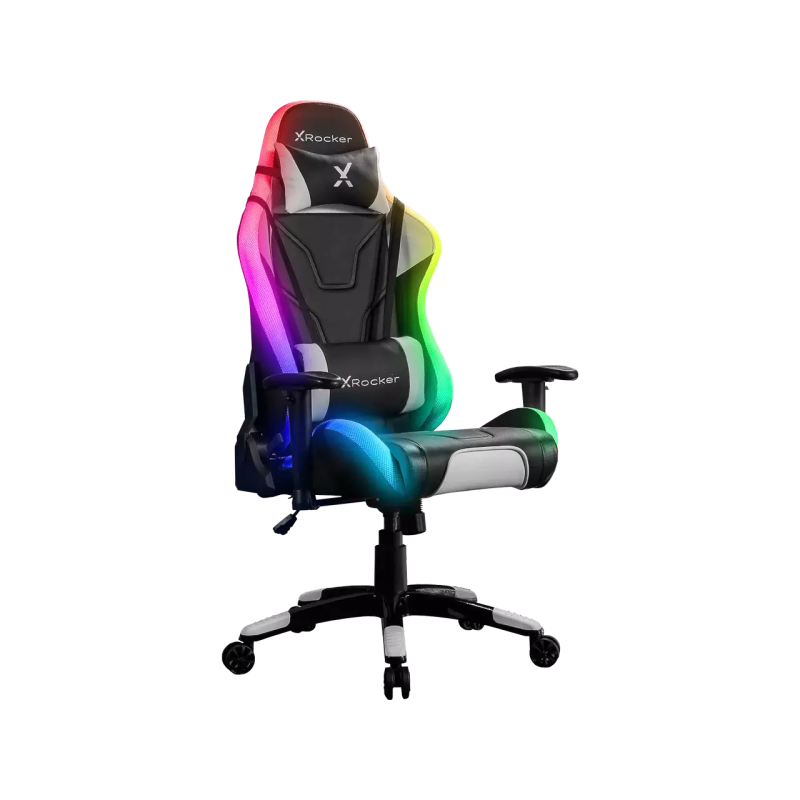 XROCKER AGILITY RGB GAMING CHAIR BLK-GRY adjustable PU leather Neo Motion