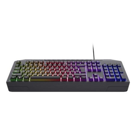 Trust GXT 871 Zora toetsenbord Gamen USB AZERTY Belgisch Zwart