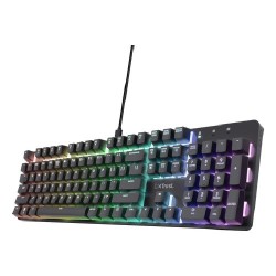 Trust GXT 871 Zora toetsenbord Gamen USB AZERTY Belgisch Zwart