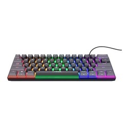 Trust GXT 867 Acira toetsenbord Gamen USB AZERTY Belgisch Zwart, Grijs