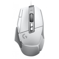 Logitech G502 X Bedrade Gaming Muis, LIGHTFORCE hybride, optisch-mechanische, primaire schakelaars, HERO 25K sensor, Wit