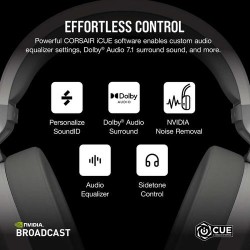 Corsair HS65 Headset Draadloos Hoofdband Gamen Bluetooth Wit