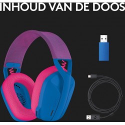 Logitech G435 LIGHTSPEED WRLS G Headset BLUE