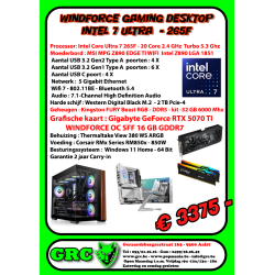 WINDFORCE GAMING Desktop - Intel Ultra 7 265F - RTX 5070Ti
