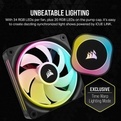 Corsair H100I Processor Kit voor vloeistofkoeling 12 cm Zwart