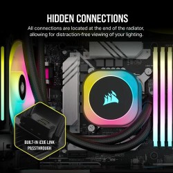 Corsair H100I Processor Kit voor vloeistofkoeling 12 cm Zwart