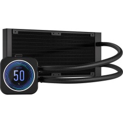 iCUE H100i ELITE LCD XT Display Liquid CPU Cooler 12 cm Zwart