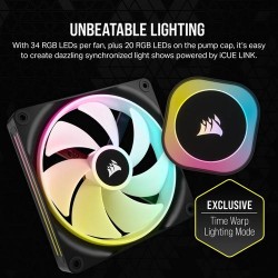 Corsair H170I Processor Kit voor vloeistofkoeling 14 cm Zwart